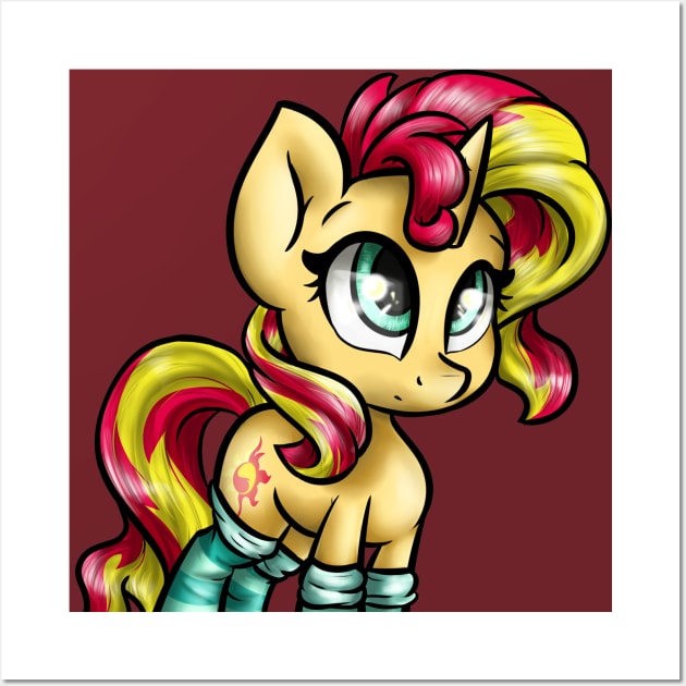 Cute Sunset Shimmer and her socks Wall Art by GaelleDragons